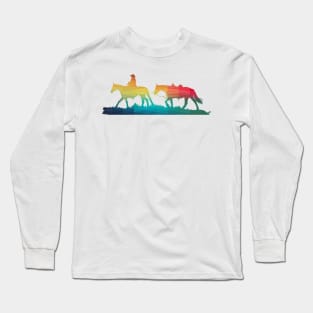 Rainbow cowboy and horse Long Sleeve T-Shirt